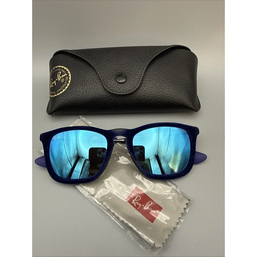 Ray-Ban RB4187 Authentic 6081/55 Blue Velvet Frame Sunglasses w/Cloth & Case